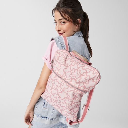 Mochila Kaos New Colores de Nylon en color rosa