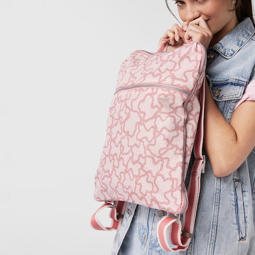 Mochila Kaos New Colores de Nylon en color rosa