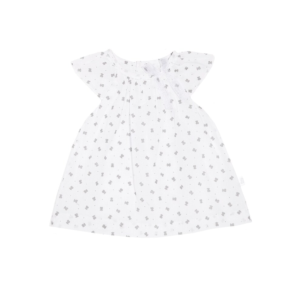 Vestido de corte evas&eacute; Glit Blanco