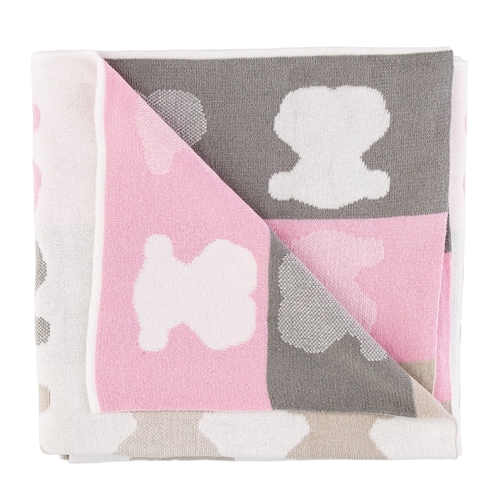 Nile reversible blanket in pink