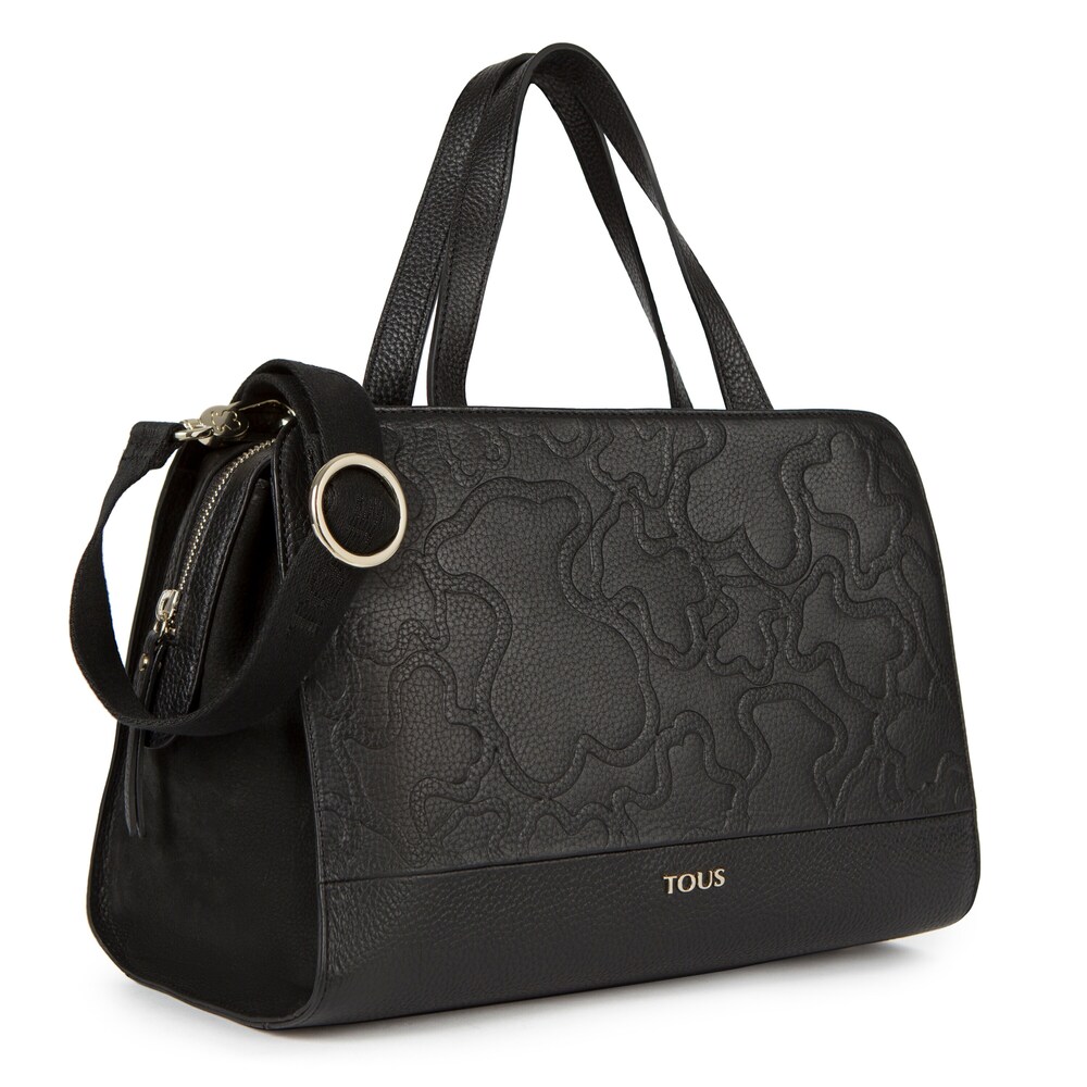 Black colored Leather Lake Bowling bag