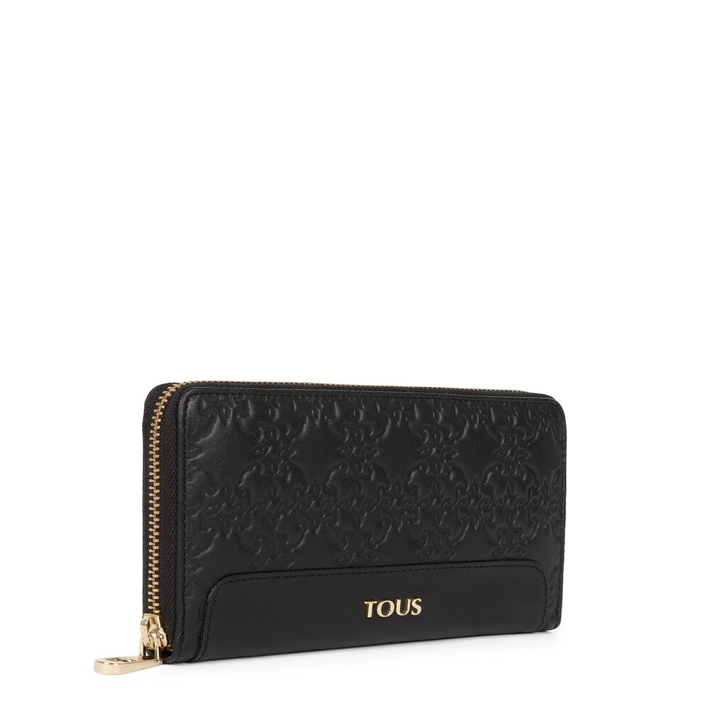 Large black colored Leather Mossaic Wallet