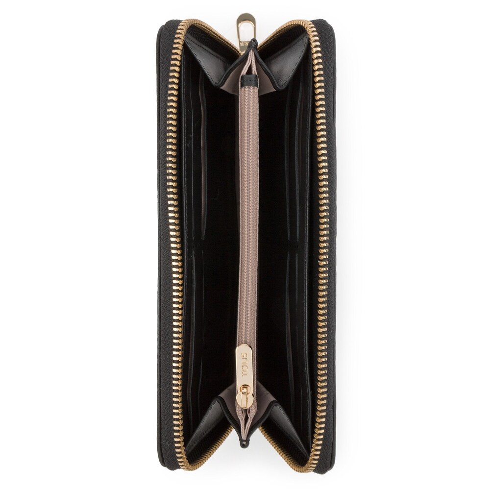 Large black colored Leather Mossaic Wallet