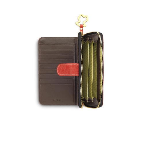 Monedero Amanda Urbana Logo de Piel en color rojo