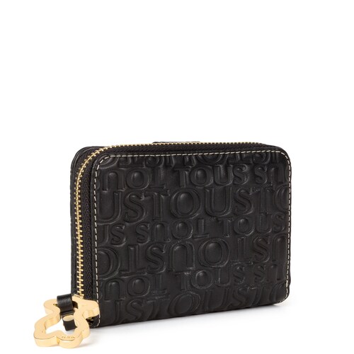 Monedero Andrea Urbana Logo de Piel en color negro