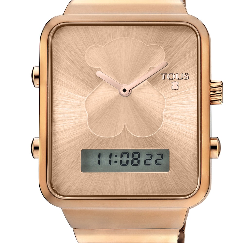 Pink IP Steel I-Bear Digital watch image number 1