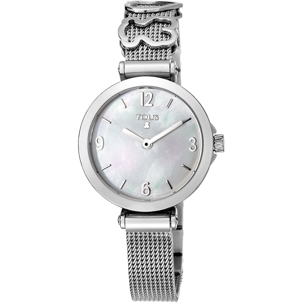Steel Icon Charms Watch with Mother-of-pearl