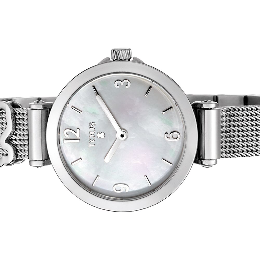Steel Icon Charms Watch with Mother-of-pearl