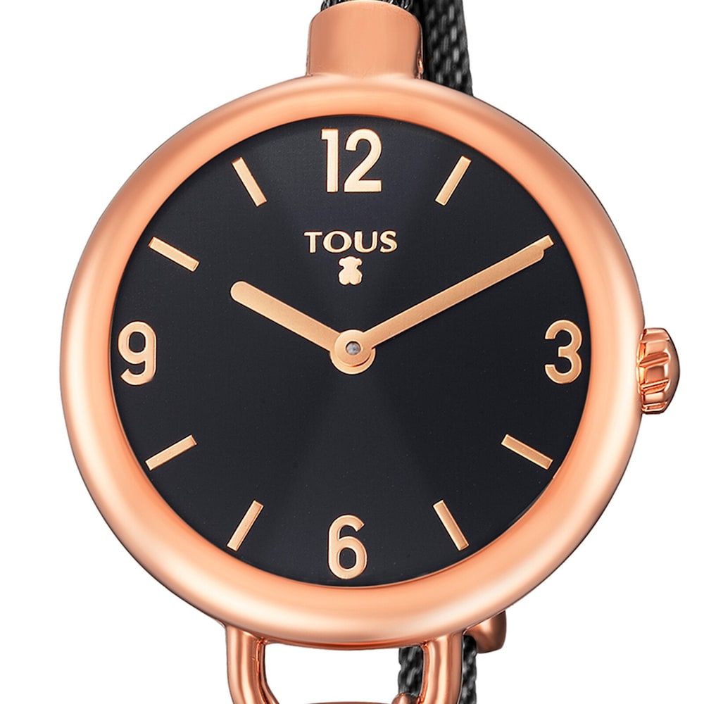 Pink IP Steel Hold Watch with black IP Steel strap image number 2