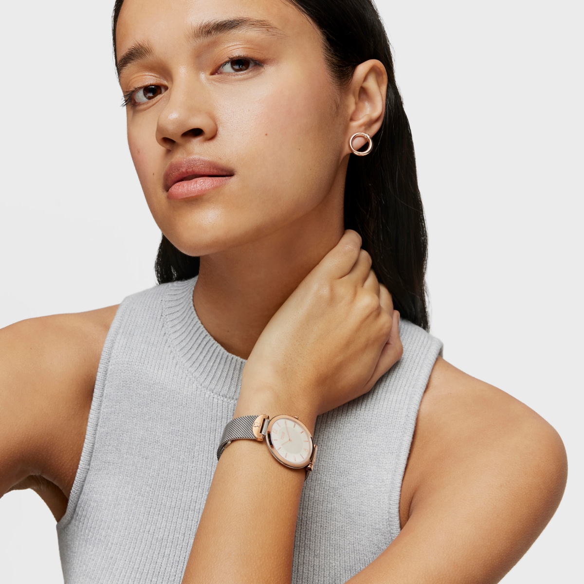 Steel S-Mesh Watch