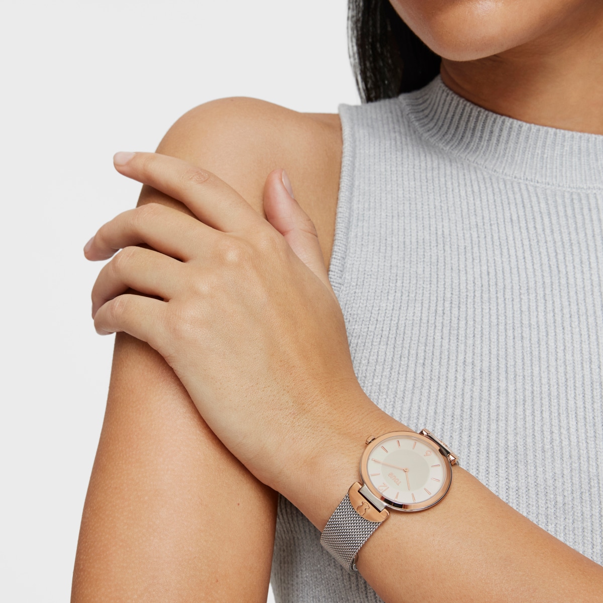 Steel S-Mesh Watch