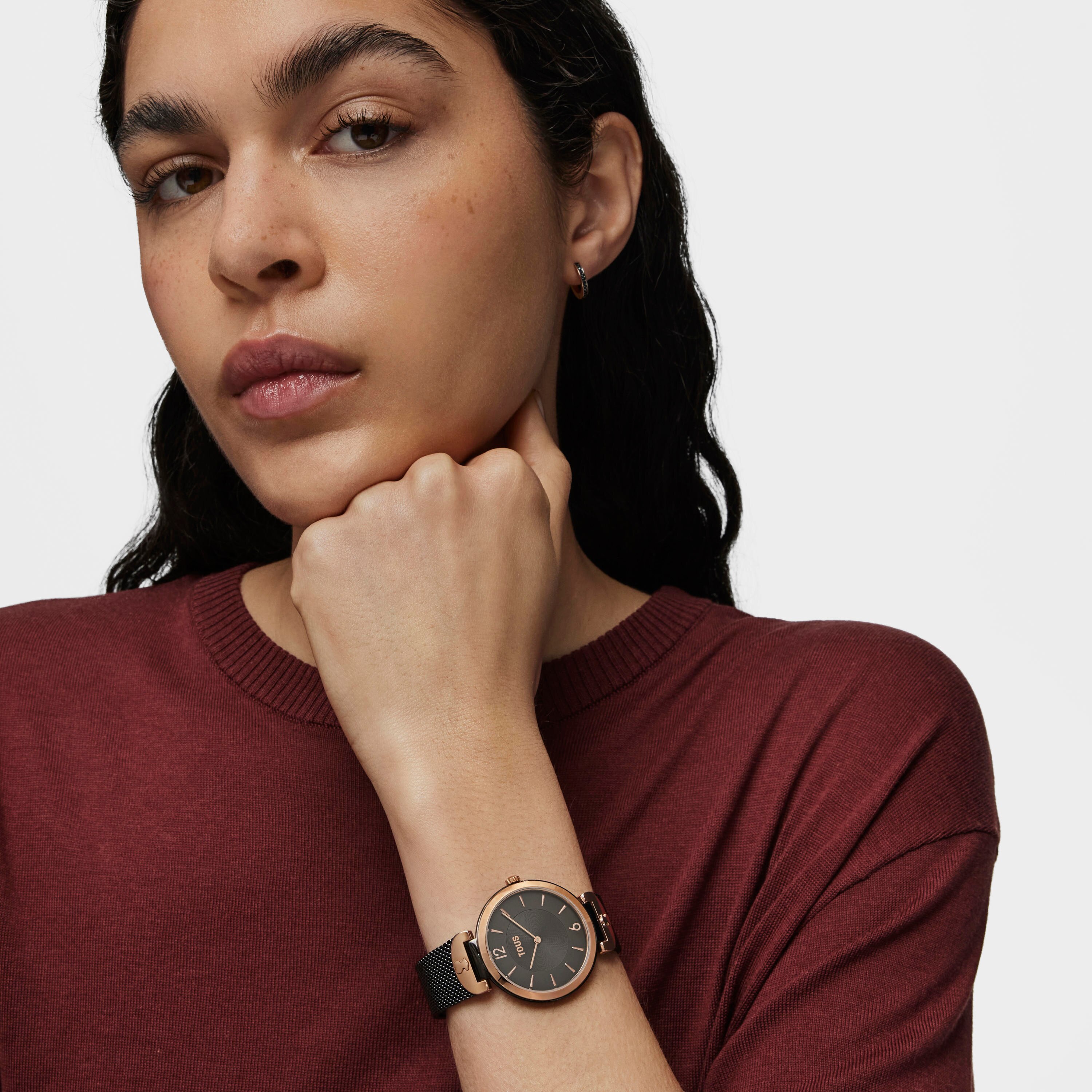 Black IP Steel S-Mesh Watch