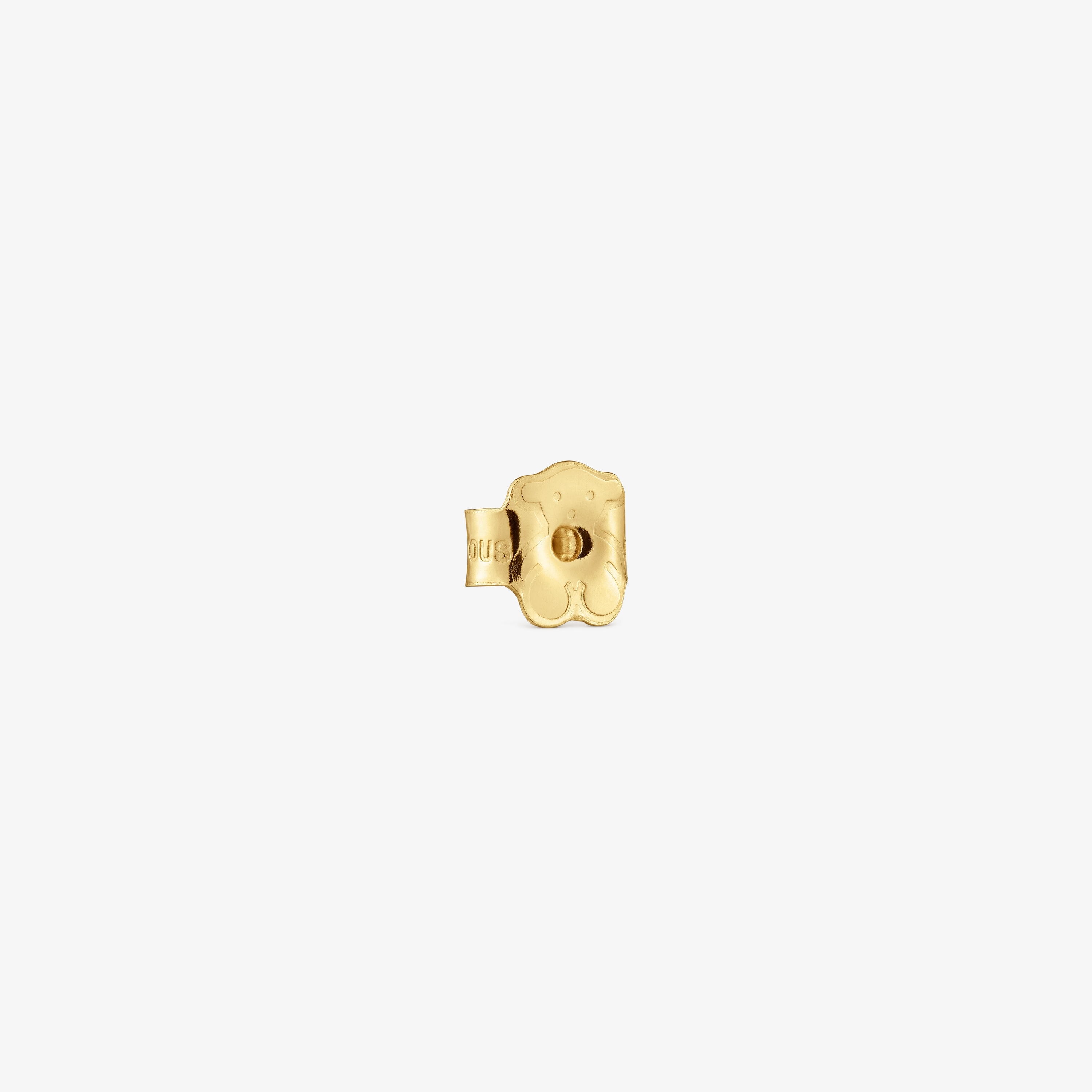 5.5 mm 18K solid gold bear push back clasp