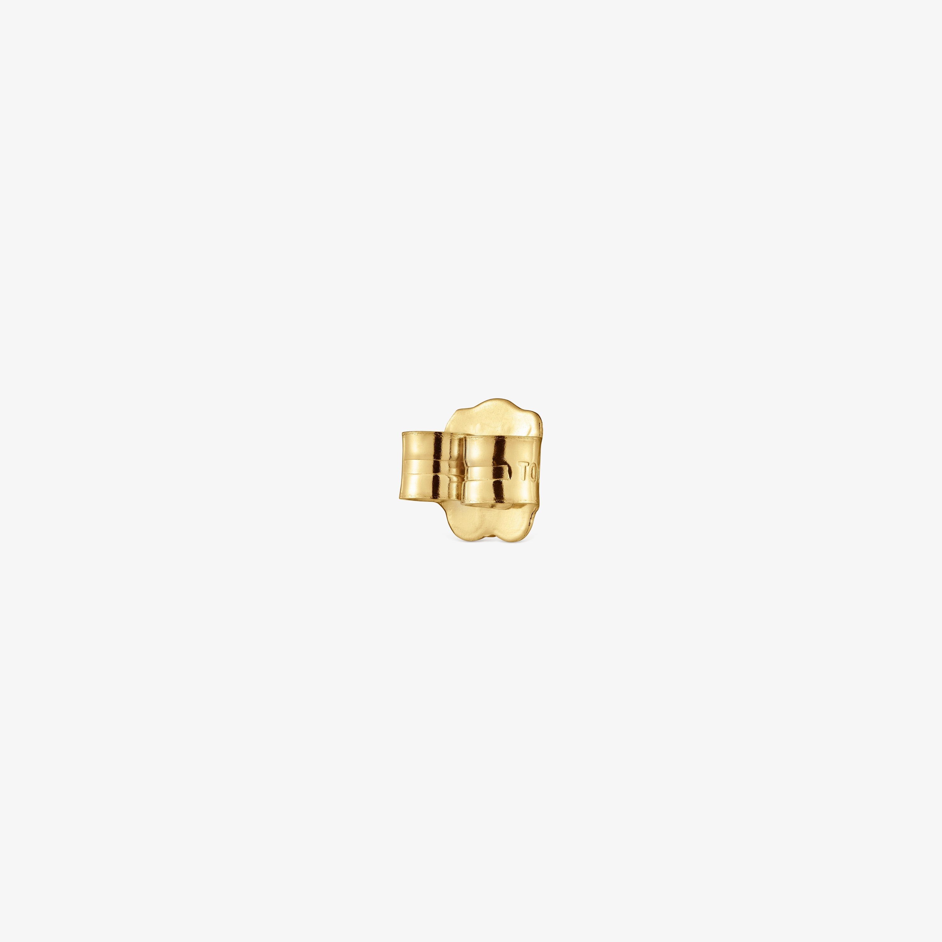 5.5 mm 18K solid gold bear push back clasp