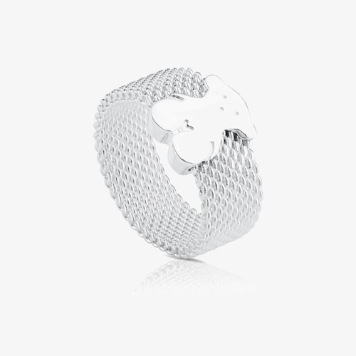 Anel Mesh em Prata