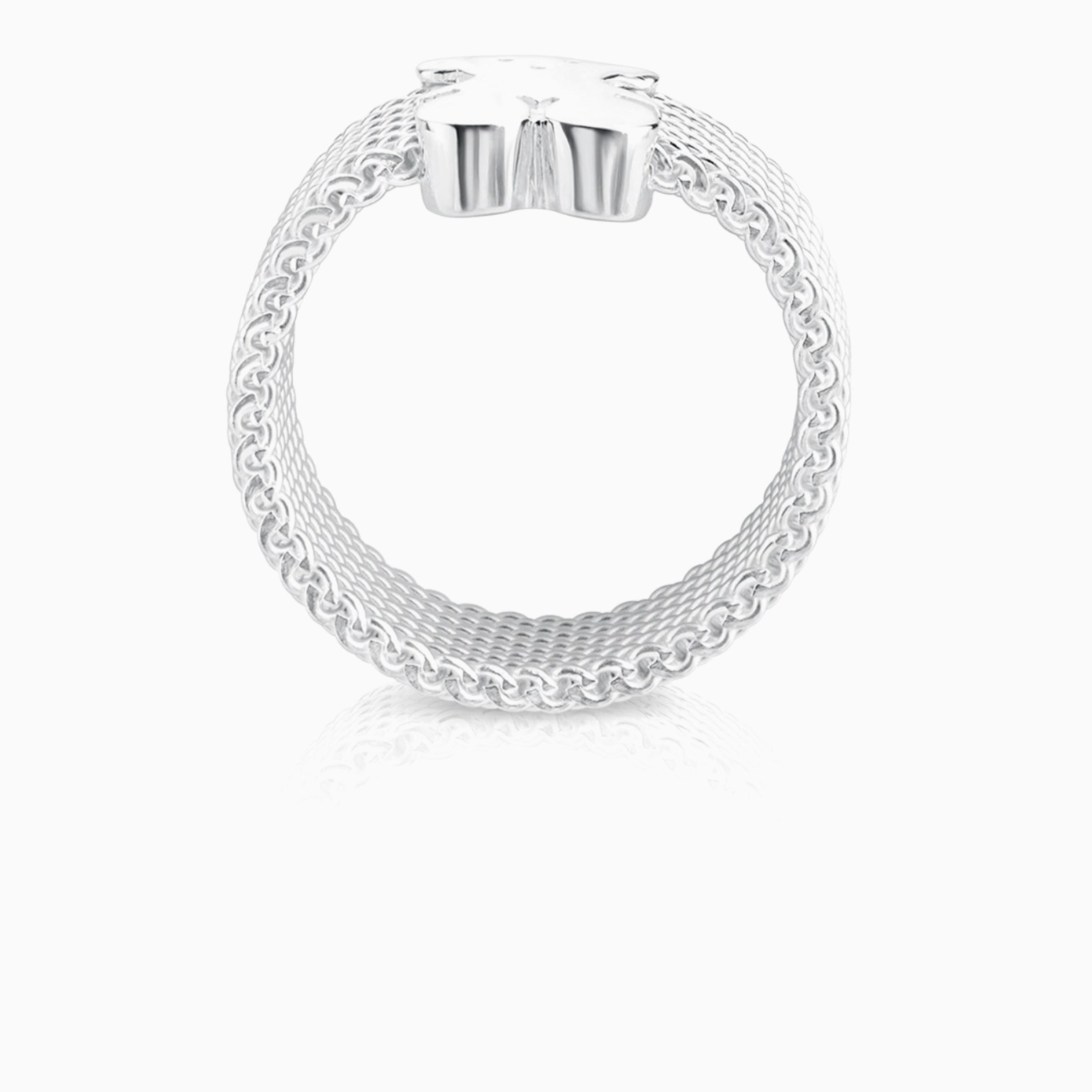 Silver Mesh Ring