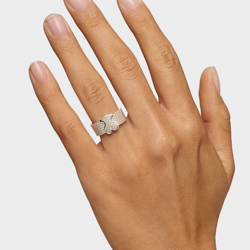 Silver TOUS Mesh Ring 7mm