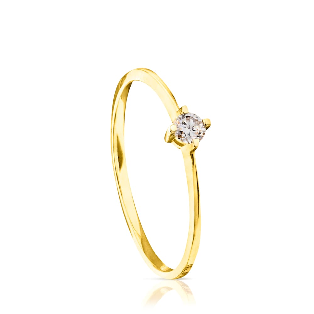 Gold TOUS Brillants Ring with 0,10ct Diamond image number 0