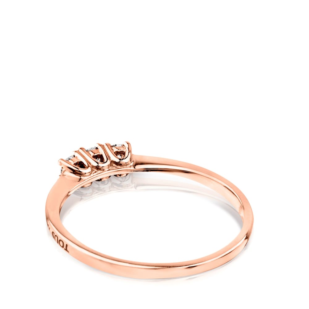 Anillo de oro rosa con diamantes TOUS Brillants image number 2
