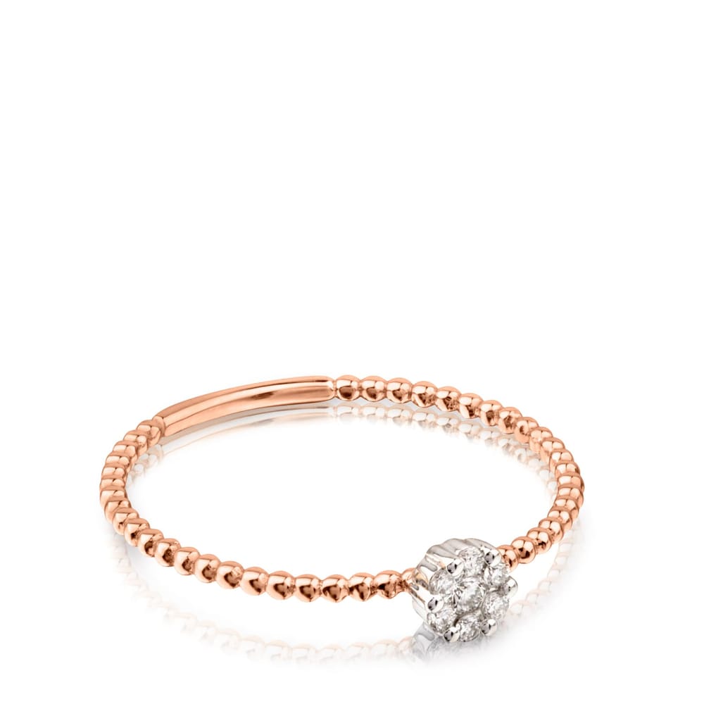 Anillo de oro rosa con diamantes TOUS Brillants image number 1