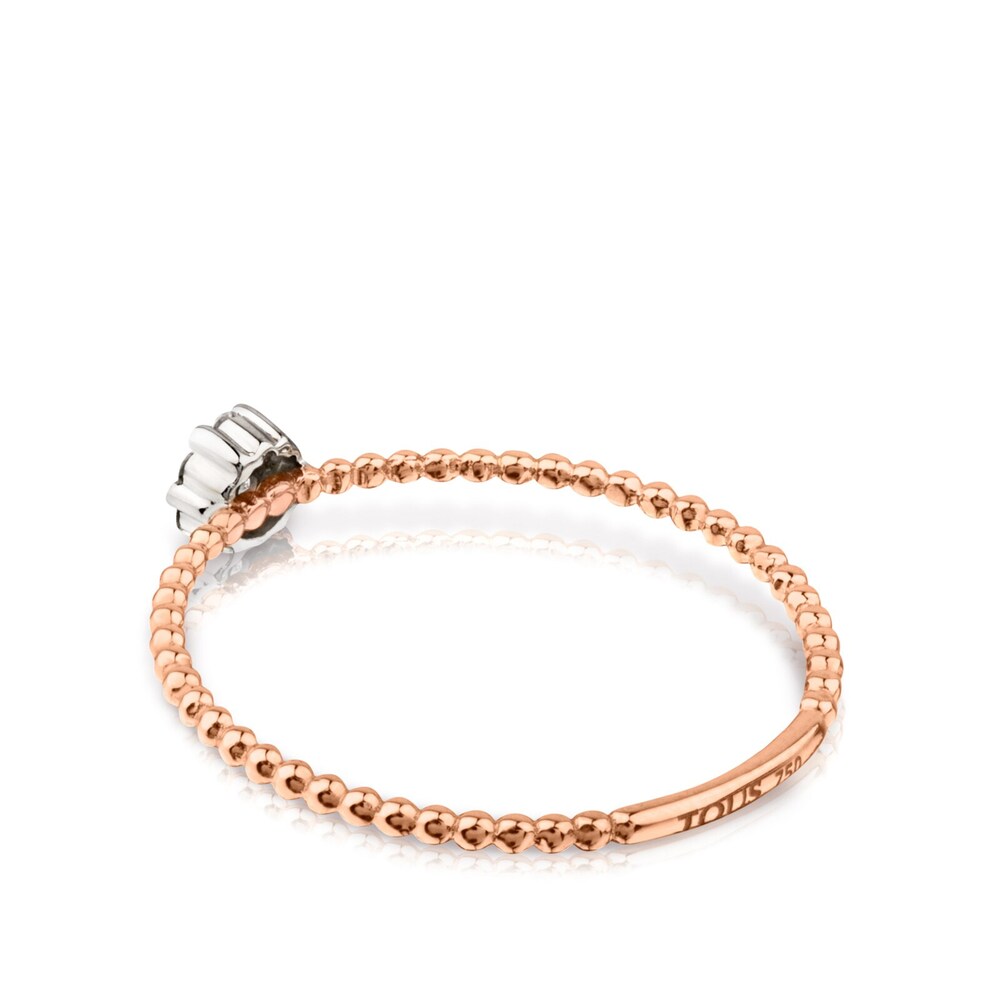 Anillo de oro rosa con diamantes TOUS Brillants image number 2
