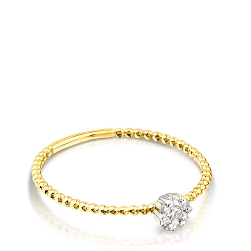 Gold TOUS Brillants Ring with 0,06ct Diamond