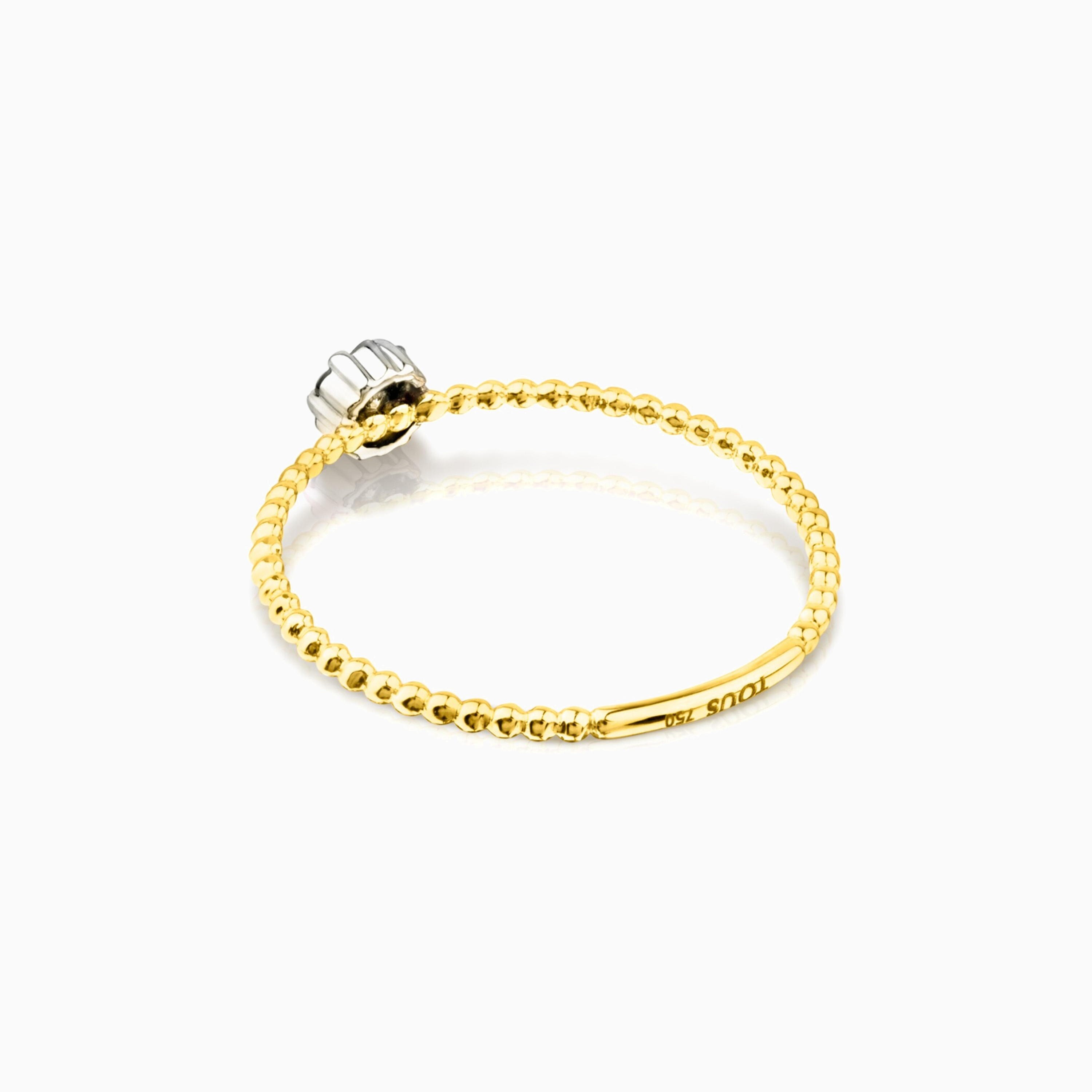 18K solid gold TOUS Brillants Ring with 0,06ct Diamond