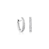 White Gold TOUS Les Classiques hoop Earrings with Diamonds