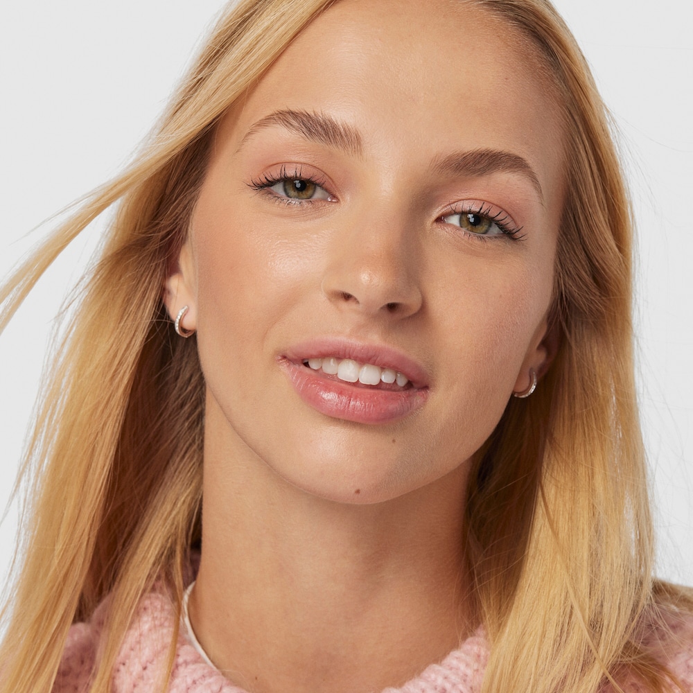 Pendientes aro de oro blanco y diamantes Les Classiques