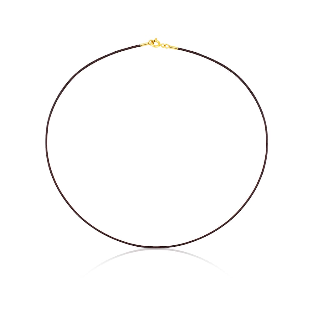 40 cm brown 1 mm Leather TOUS Chokers Choker image number 0
