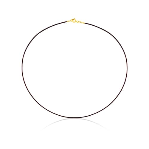 40 cm brown 1 mm Leather TOUS Chokers Choker