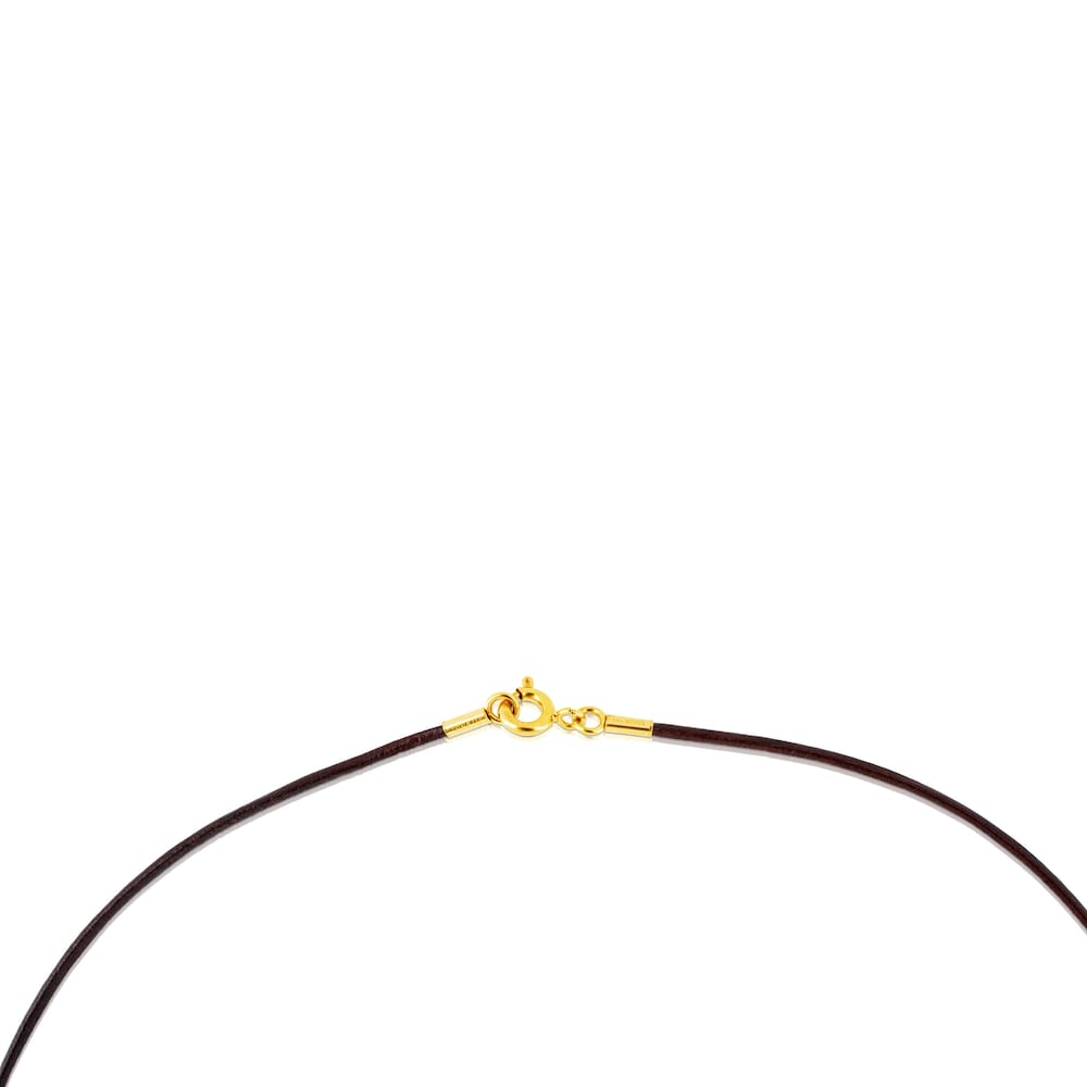 40 cm brown 1 mm Leather TOUS Chokers Choker image number 1
