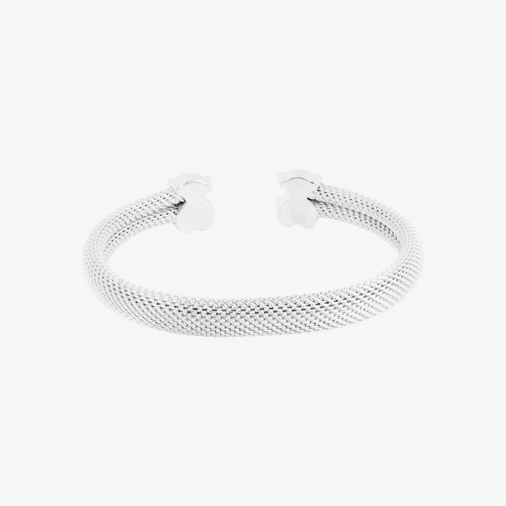 Silver Bangle TOUS Mesh Bear motifs 0,7x0,4cm
