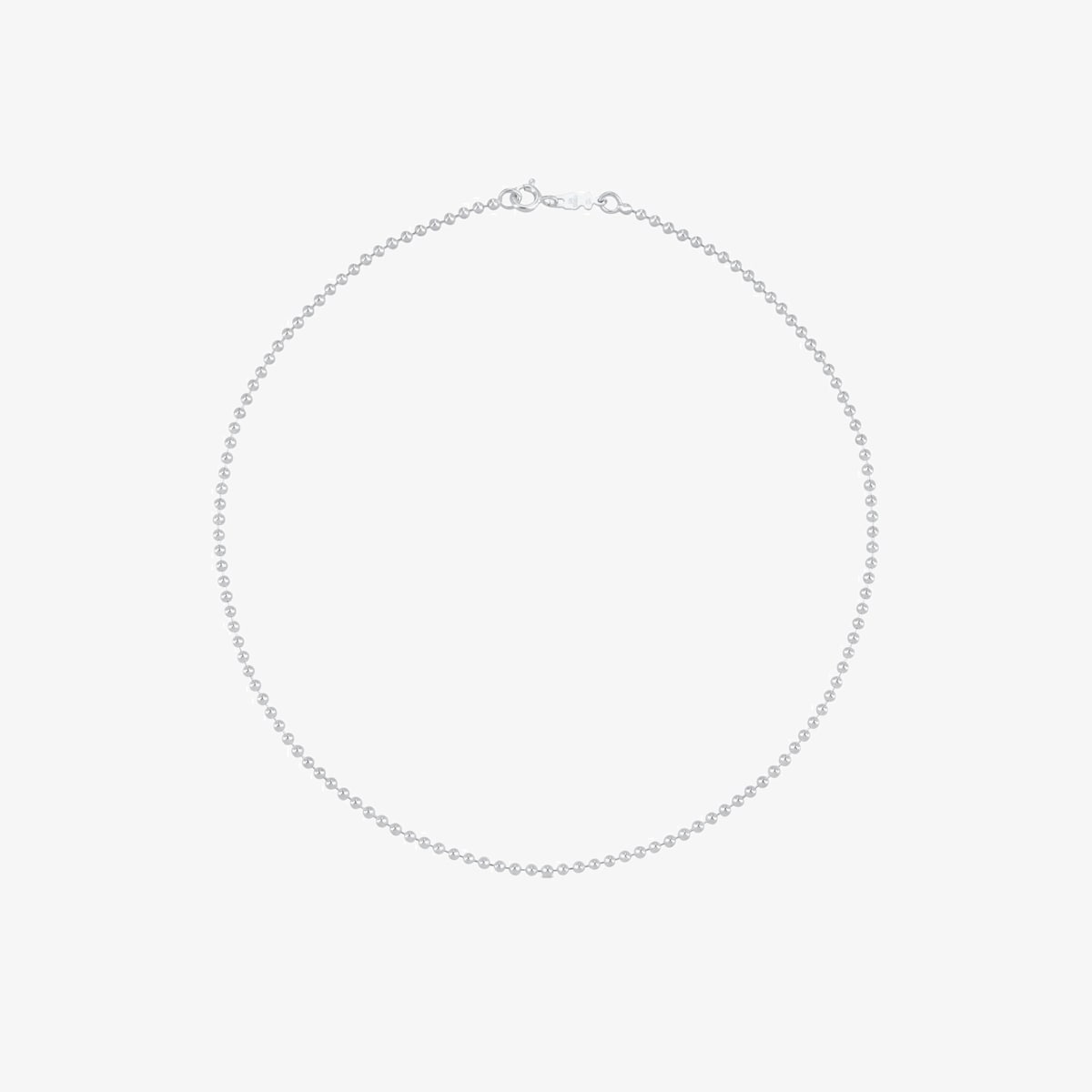 Gargantilla De Plata Con Bolas Medianas, 40 Cm Chain