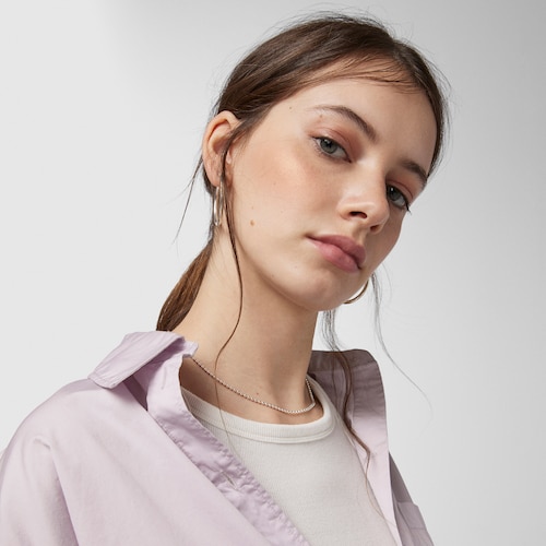 Gargantilla de plata con bolas medianas, 40 cm Chain