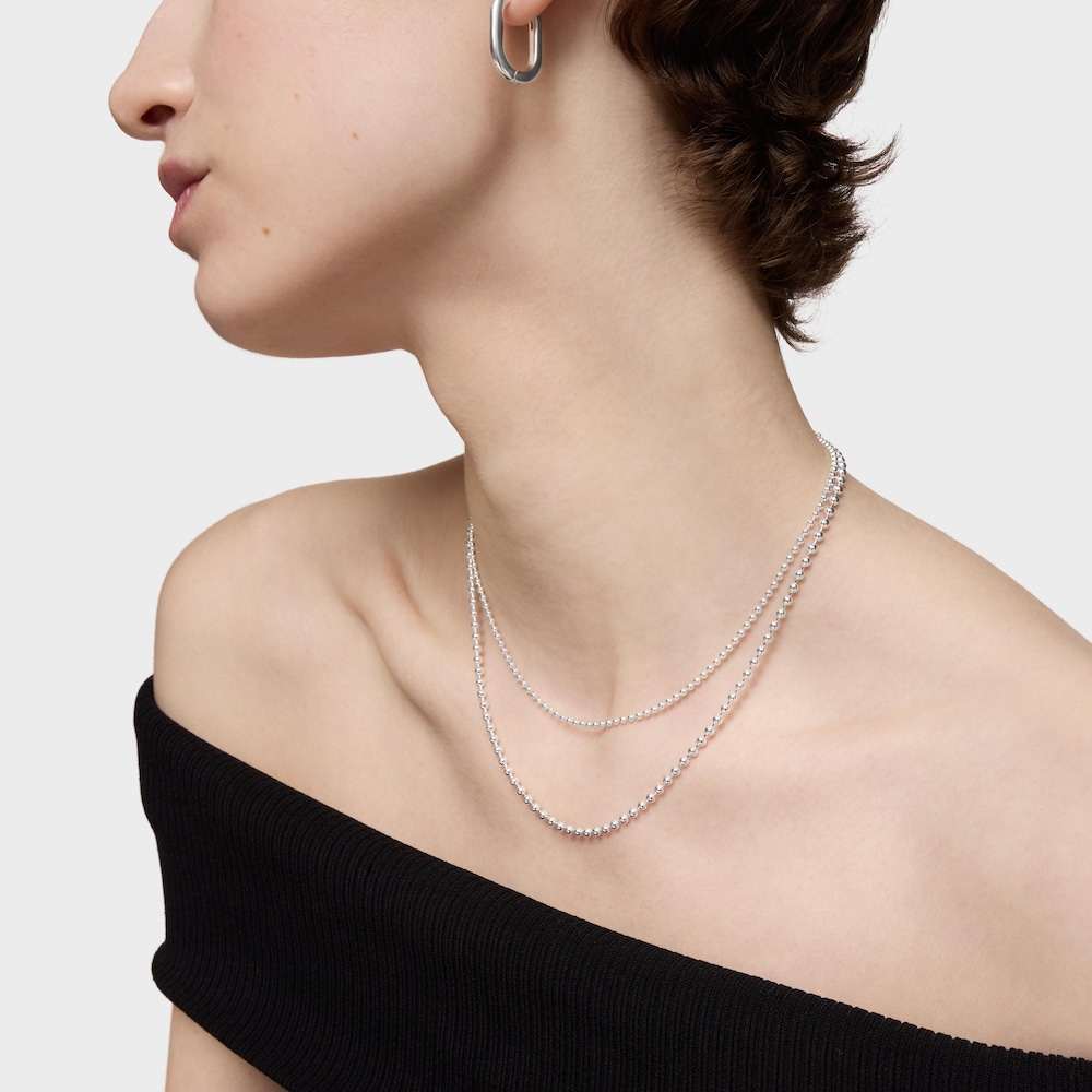 Gargantilla de plata con bolas medianas, 40 cm Chain Gargantilla de plata con bolas medianas, 40 cm Chain