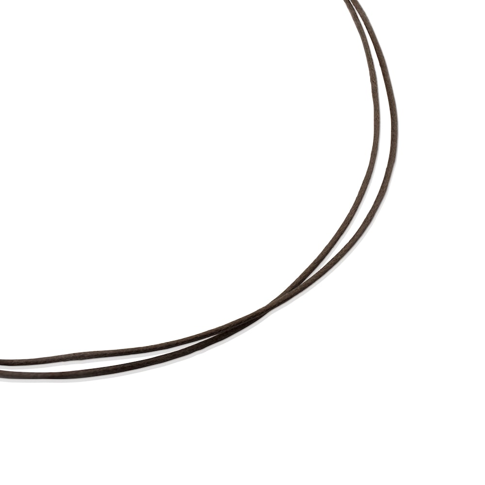 Cadena mediana TOUS Chokers de cord&oacute;n marr&oacute;n con ba&ntilde;o de oro rosa 18 kt sobre plata