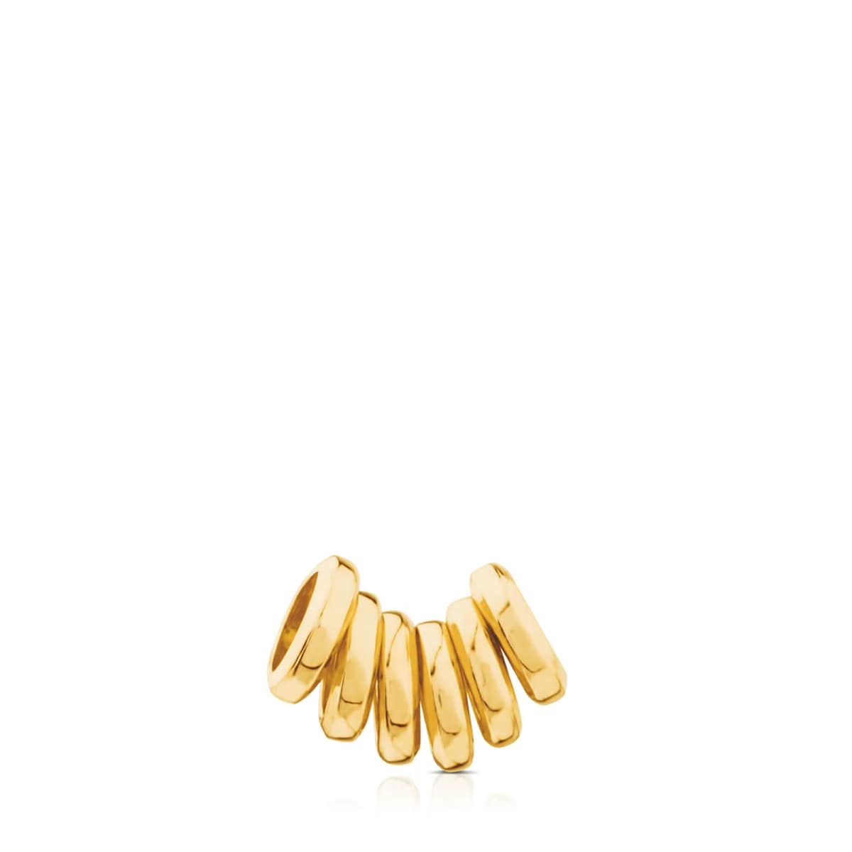 Pack De Anillas Con Baño De Oro 18 Kt Sobre Plata Hold Talla U