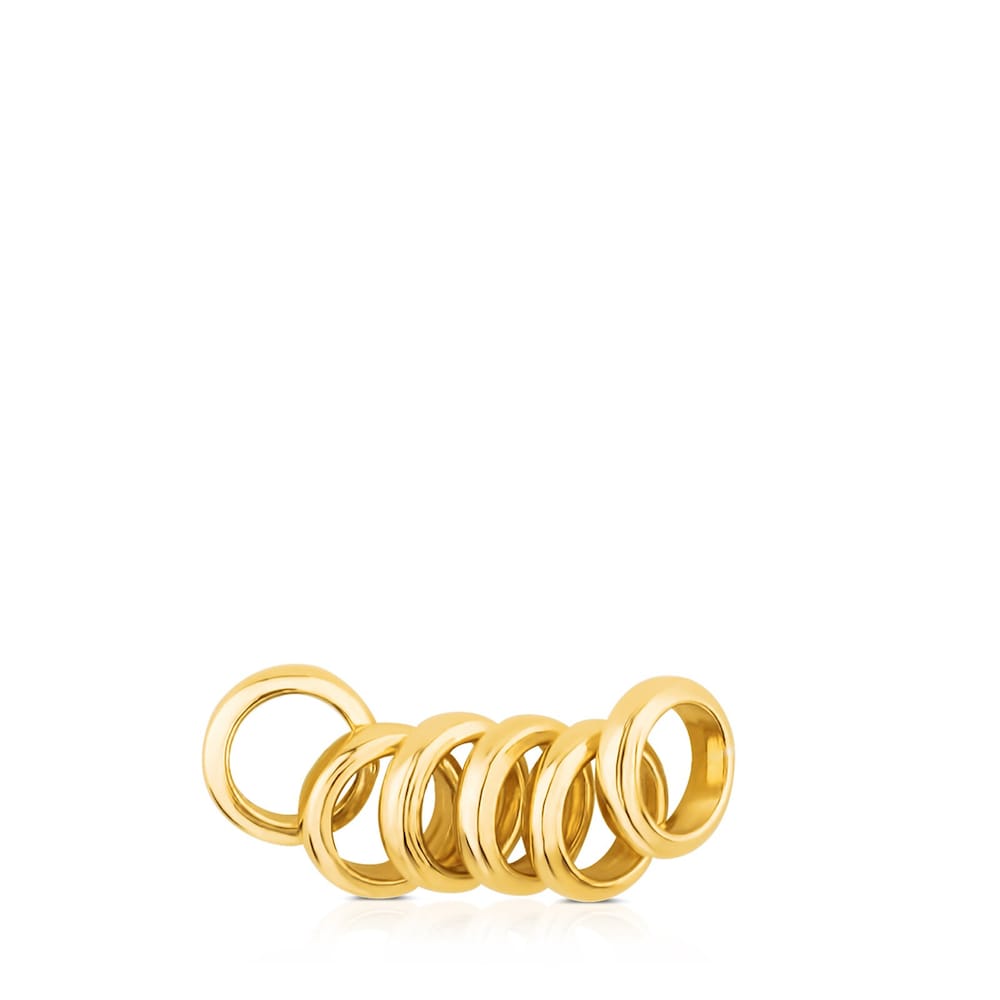 Pack of 6 Vermeil Silver Hold Rings
