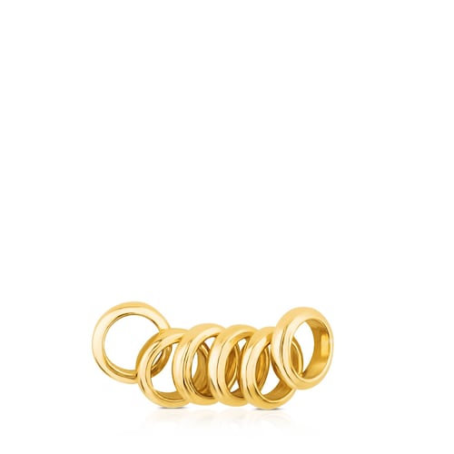 Pack de Anillas Hold con baño de oro 18 kt sobre plata