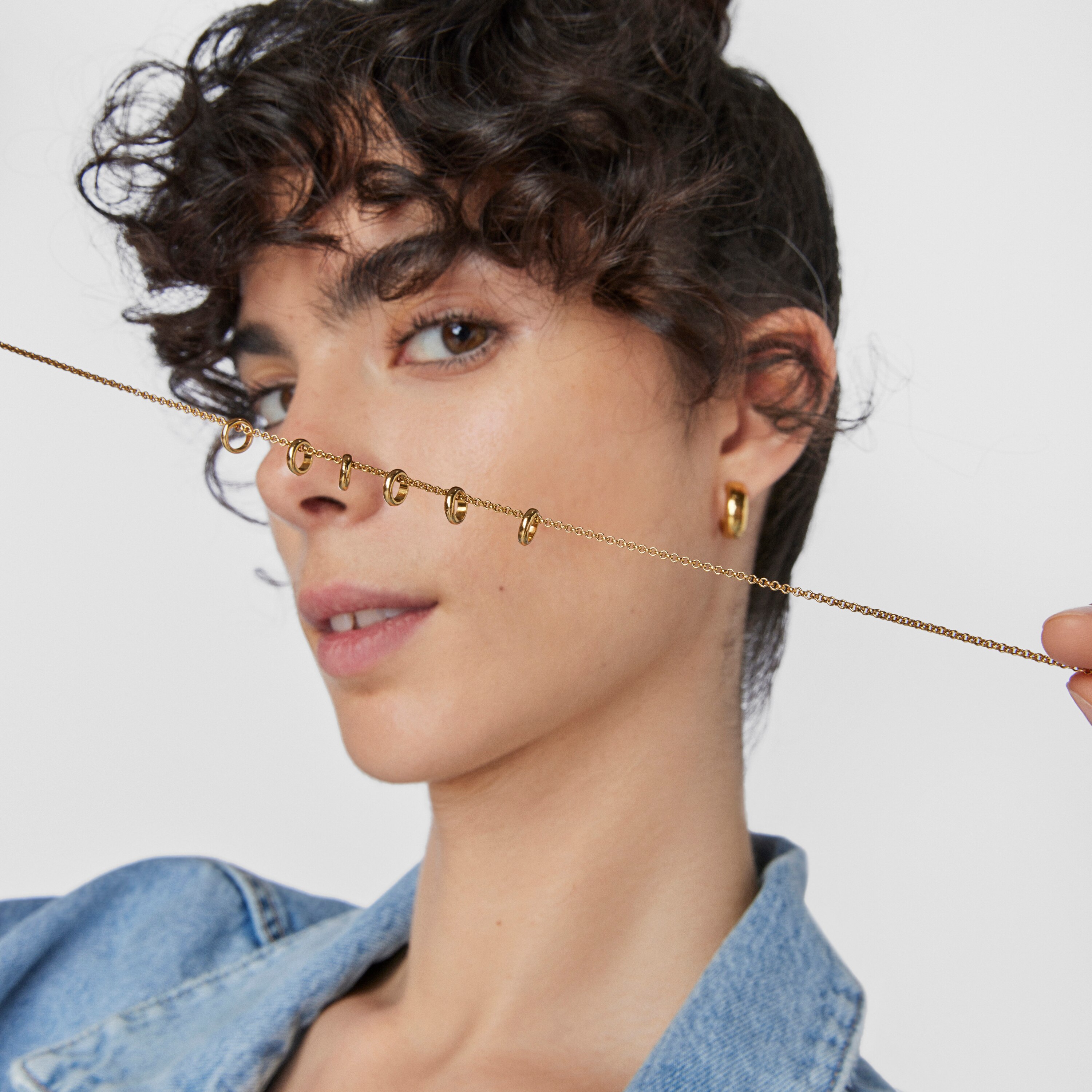 Pack of 6 18K gold vermeil Hold Rings