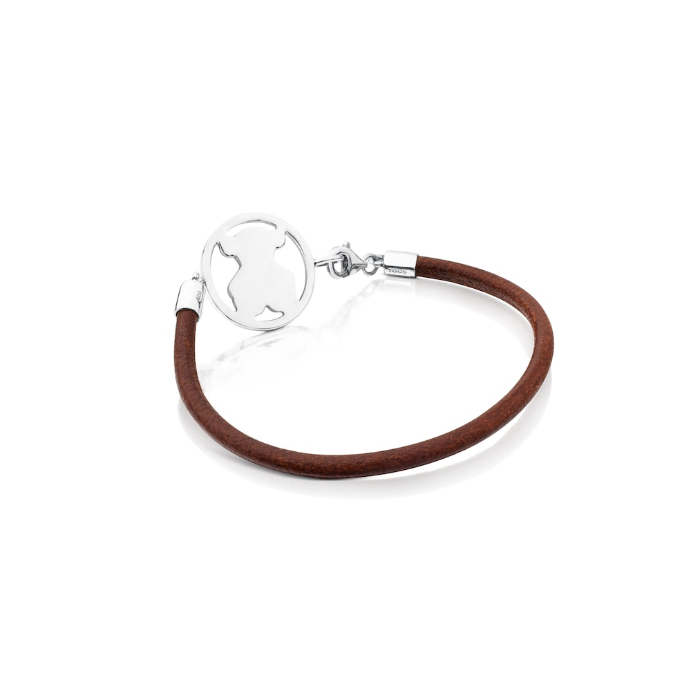 Pulsera Camille de Plata y Cuero