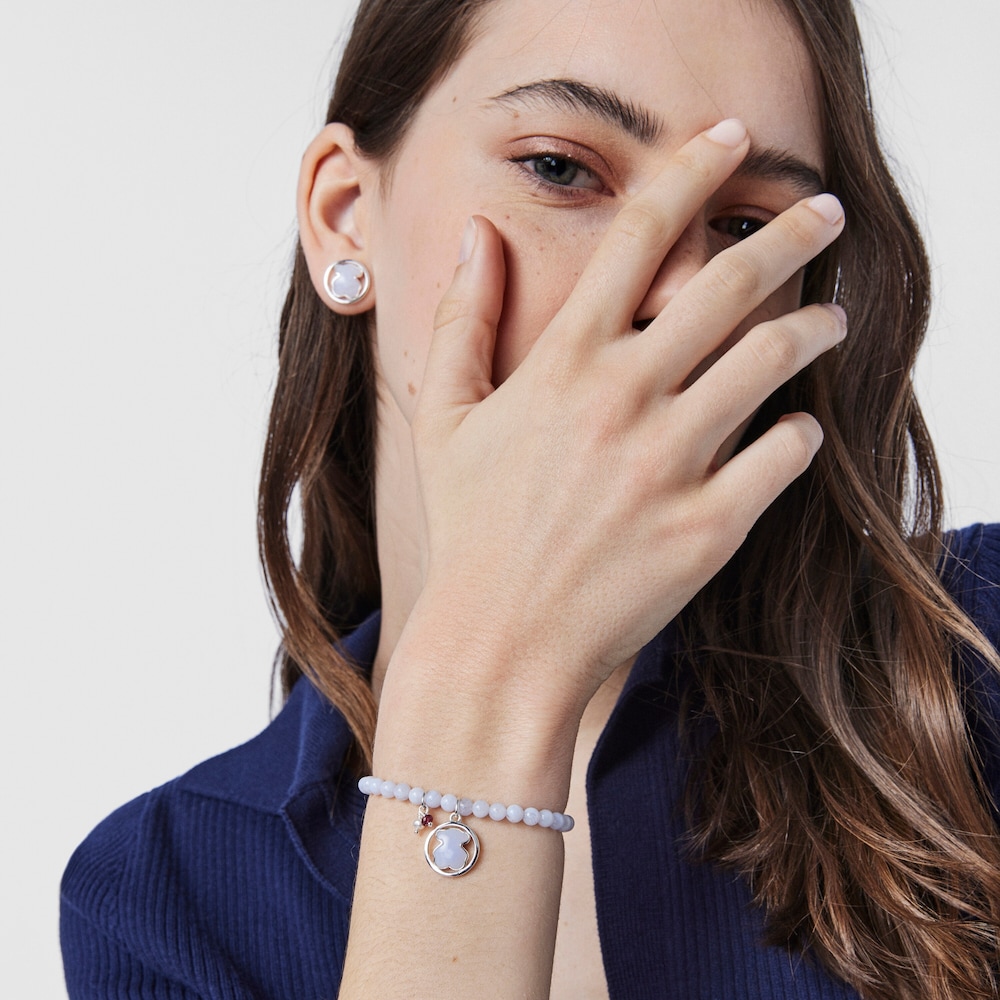 Bra&ccedil;alet Camille de Plata amb Calced&ograve;nia, rob&iacute; tractat i Perla cultivada