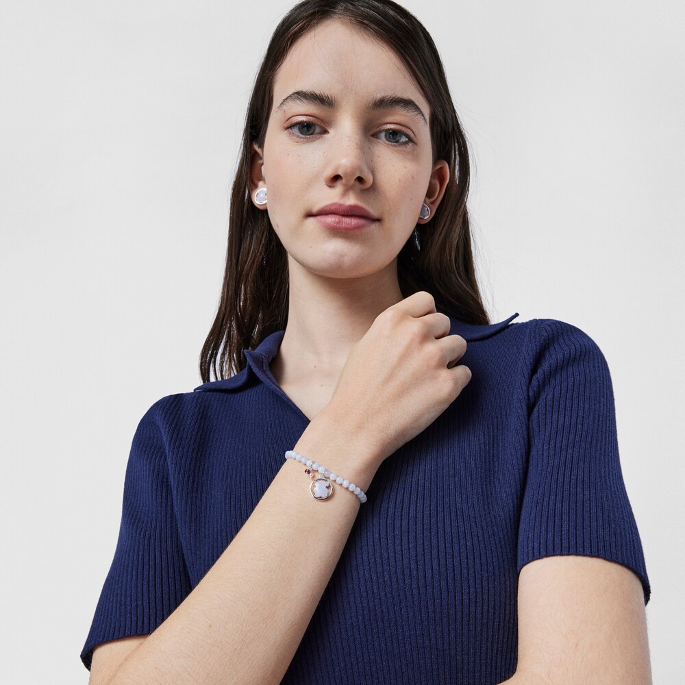 Bra&ccedil;alet Camille de Plata amb Calced&ograve;nia, rob&iacute; tractat i Perla cultivada