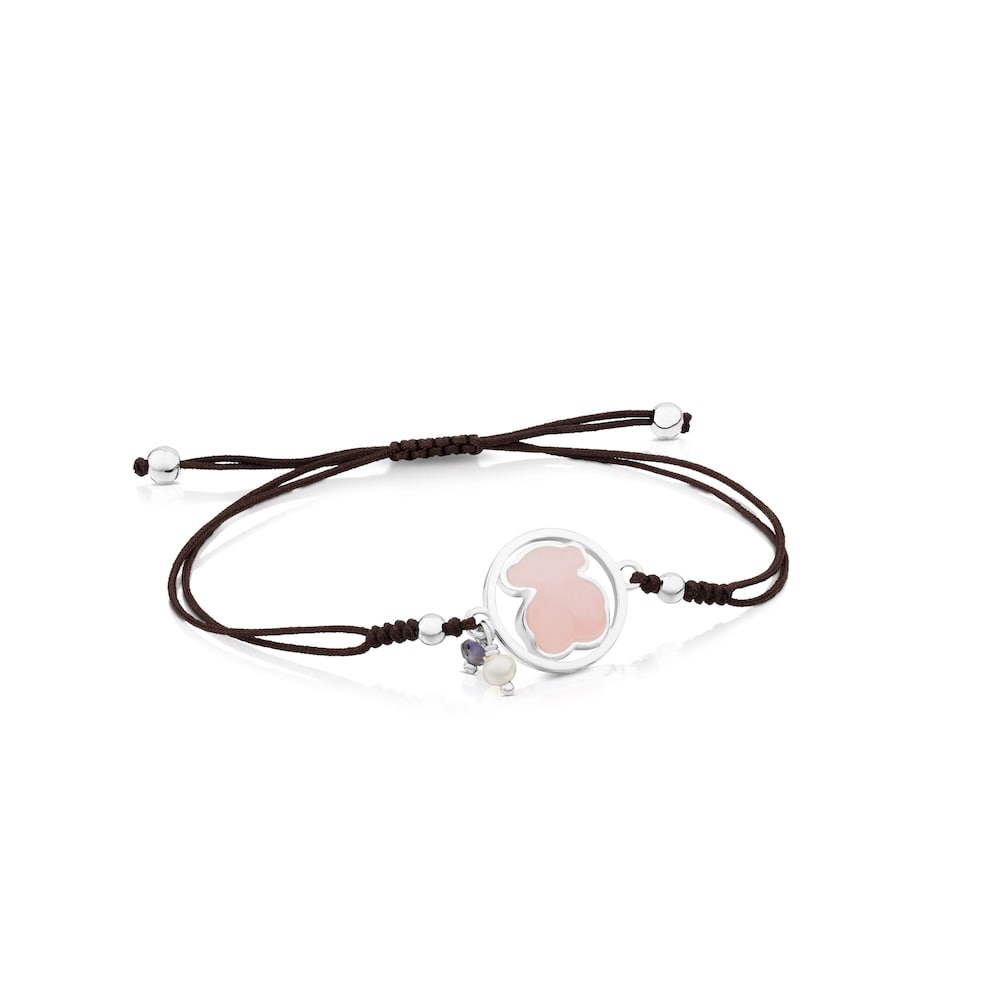 Silver Camille Bracelet with Rose Quartz, Iolite and Pearl