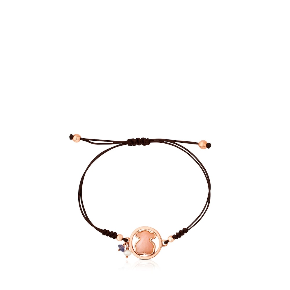 Silver Camille Bracelet with Rose Quartz, Iolite and Pearl