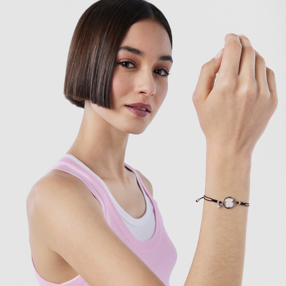 Silver Camille Bracelet with Rose Quartz, Iolite and Pearl