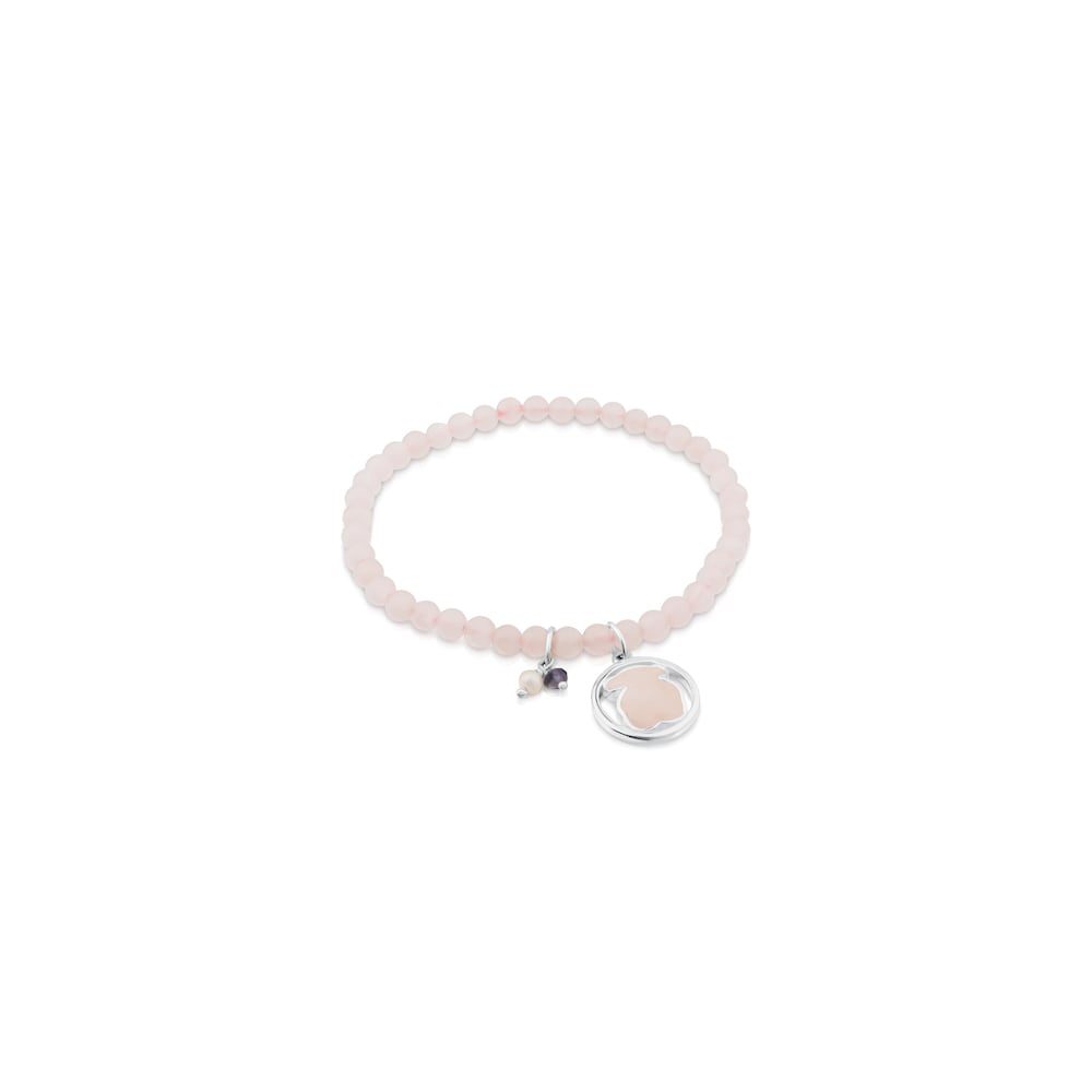 Silver Camille Bracelet with Rose Quartz, Iolite and Pearl