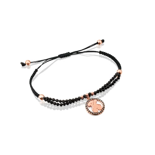 Pulsera Camille con ba&ntilde;o de oro rosa 18 kt sobre plata con Espinela y &Oacute;nix