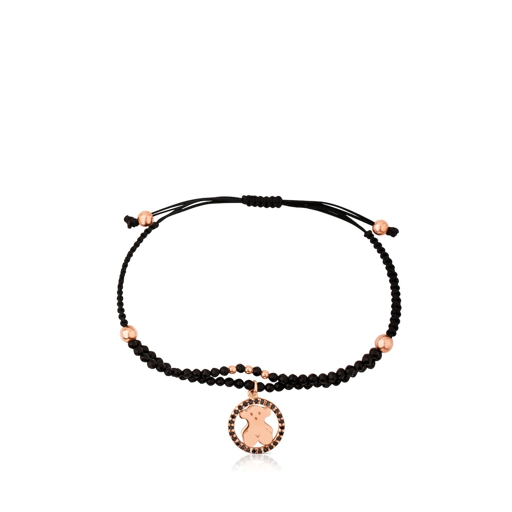 Pulsera Camille con ba&ntilde;o de oro rosa 18 kt sobre plata con Espinela y &Oacute;nix